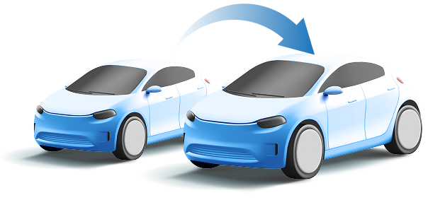 차량 변경 일러스트